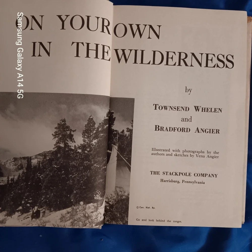 STACKPOLE On Your Own in the Wilderness Hardcover Camping Survival Book 1965